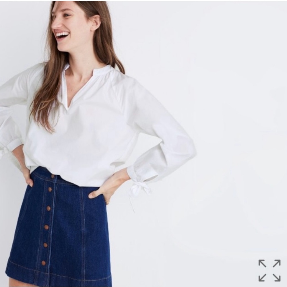 Madewell long sleeve WHITE cotton shirt - Picture 3 of 6